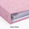 Large Scrapbook Album with 30 Sheets Plastic Sleeves and Scrap Book Paper 12x12 Inch, Linen Cover 3 Ring Photo album Scrapbooks for Wedding Baby Famliy Memory Pink